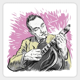 Django Reinhardt - An illustration by Paul Cemmick Magnet